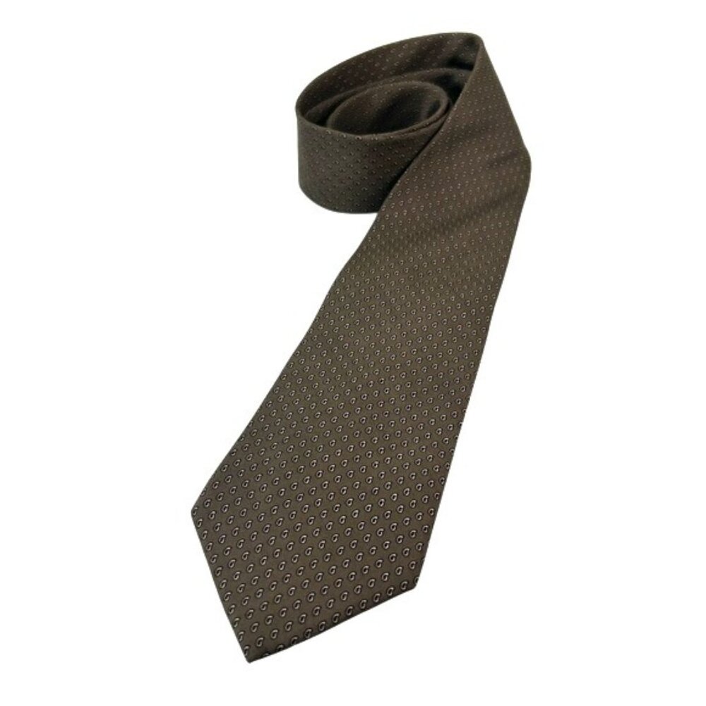 Calvin Klein 100% Silk Tan Brown Tie Preppy Business Casual
